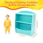 Étagère à livres pour enfants, organiseur de rangement de livres, bibliothèque pour enfants à 2 niveaux avec compartiments ouverts pour chambre à coucher, salon, salle de jeux