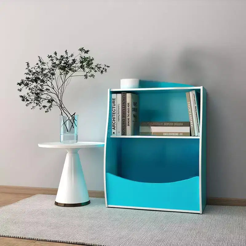 Étagère à livres pour enfants, organiseur de rangement de livres, bibliothèque pour enfants à 2 niveaux avec compartiments ouverts pour chambre à coucher, salon, salle de jeux