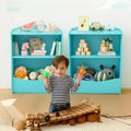 Kids Bookshelf,Book Storage Organizer,2-Tier Kids Bookcase with Open Compartments for Bedroom,Livingroom,Playroom