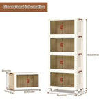 Armoire en plastique pliable à 4 niveaux - Utilisation multiple pour les collations du salon, le placard et le rangement domestique