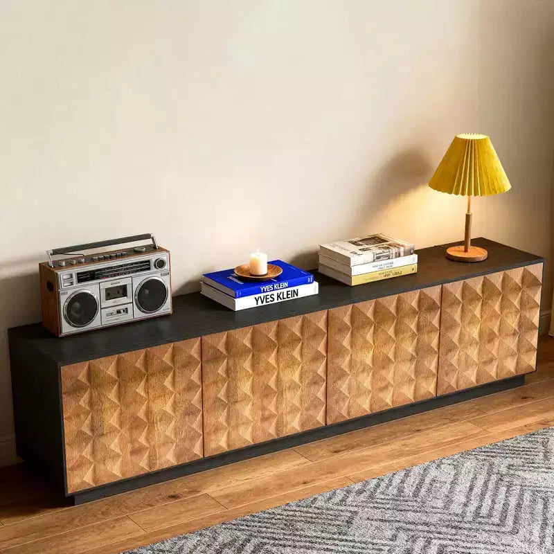 Meuble TV de 87,79 pouces pour téléviseurs jusqu'à 90 pouces avec étagères réglables et amovibles, console multimédia pour salon Gaoyangjiaju