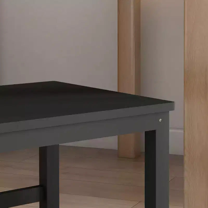 Chaises de table à manger de ferme, ensemble de 4 chaises de cuisine en bois de pin avec dossier à lattes pour salon, chambre à coucher