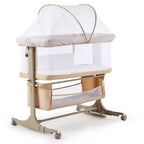 Movable Bedside Crib Bedding for Newborns, Spliced Large Bed, Co-Sleeping for Mother and Baby, Night Care, Anti-Fall, Multifunctional