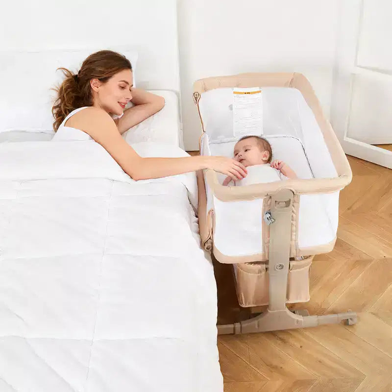 Literie de lit de chevet mobile pour nouveau-nés, grand lit épissé, cododo pour la mère et le bébé, soins de nuit, anti-chute, multifonctionnel