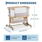 Literie de lit de chevet mobile pour nouveau-nés, grand lit épissé, cododo pour la mère et le bébé, soins de nuit, anti-chute, multifonctionnel