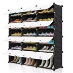 Étagère à Chaussures, Organisateur Portable à 7 Niveaux, Étagère Cubique Modulable DIY Polyvalente pour Talons/Bottes/Pantoufles (403030)
