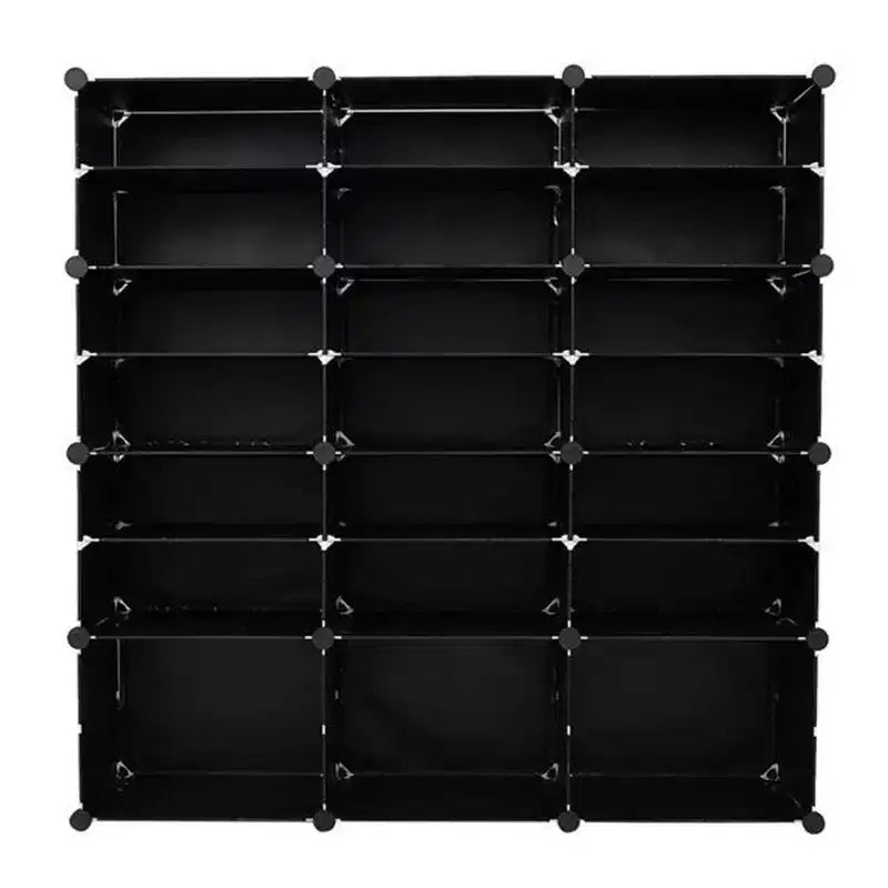 Étagère à Chaussures, Organisateur Portable à 7 Niveaux, Étagère Cubique Modulable DIY Polyvalente pour Talons/Bottes/Pantoufles (403030)