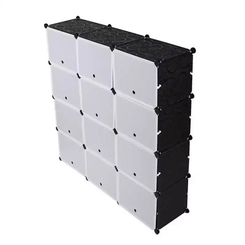 Étagère à Chaussures, Organisateur Portable à 7 Niveaux, Étagère Cubique Modulable DIY Polyvalente pour Talons/Bottes/Pantoufles (403030)