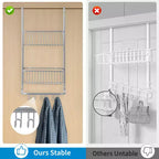 Étagère de rangement murale derrière la porte, panier suspendu en métal, étagère de rangement alimentaire, convient aux maisons, salles de bains, cuisines, buanderies, argent