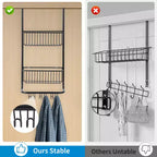 Étagère de rangement murale derrière la porte, panier suspendu en métal, étagère de rangement alimentaire, convient aux maisons, salles de bains, cuisines, buanderies, argent