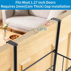 Étagère de rangement murale derrière la porte, panier suspendu en métal, étagère de rangement alimentaire, convient aux maisons, salles de bains, cuisines, buanderies, argent