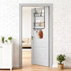 Étagère de rangement murale derrière la porte, panier suspendu en métal, étagère de rangement alimentaire, convient aux maisons, salles de bains, cuisines, buanderies, argent