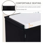 Banc de rangement avec 2 tiroirs et 2 placards, banc à chaussures rétro avec coussin amovible, banc de rangement multifonctionnel pour couloir, entrée