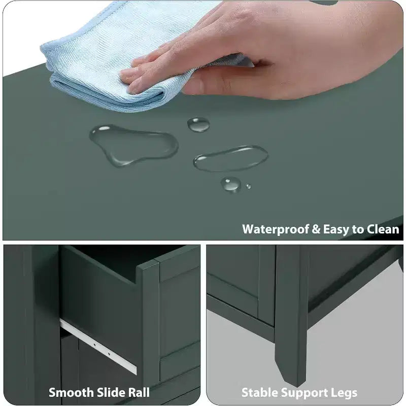 Commode noire à 6 tiroirs pour chambre à coucher, grande commode avec tiroirs profonds et poignées en métal, commodes en bois modernes pour entrée, couloir