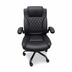 Tall Faux Leather Office Chair, High-Back Ergonomic Desk Chair, Capacity, Executive Computer Chair for Home or Office, Black