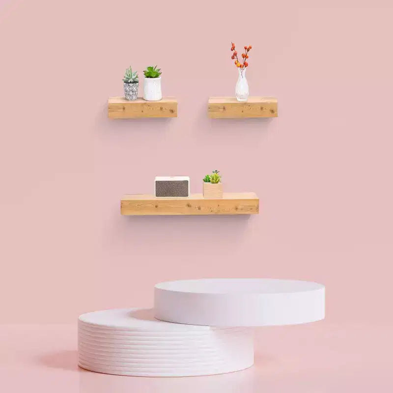 23.6 Étagère flottante en érable C avec support invisible, fixation murale en bois, parfaite pour la décoration de salle de bain/chambre/cuisine ou pour exposer des livres/plantes, installation facile.