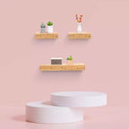 23.6 Étagère flottante en érable C avec support invisible, fixation murale en bois, parfaite pour la décoration de salle de bain/chambre/cuisine ou pour exposer des livres/plantes, installation facile.