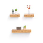 23.6 Étagère flottante en érable C avec support invisible, fixation murale en bois, parfaite pour la décoration de salle de bain/chambre/cuisine ou pour exposer des livres/plantes, installation facile.