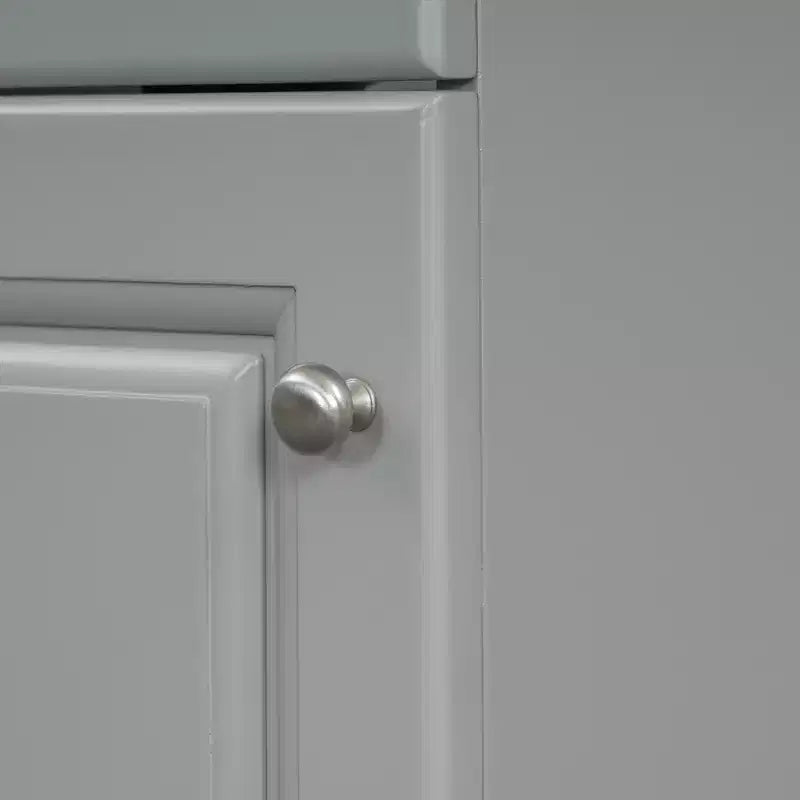 Meuble de salle de bain avec lavabo intégré de 45 cm, armoire de rangement avec porte et étagère réglable, meuble-lavabo simple