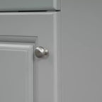 Meuble de salle de bain avec lavabo intégré de 45 cm, armoire de rangement avec porte et étagère réglable, meuble-lavabo simple