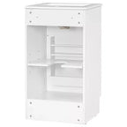 Meuble de salle de bain avec lavabo intégré de 45 cm, armoire de rangement avec porte et étagère réglable, meuble-lavabo simple