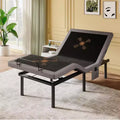 Adjustable bed frame, massage double bed XL size, zero gap and zero gravity mode, electric bed with head and foot tilt, equipped with 4 USB ports