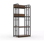 Étagère de boulanger à 4 niveaux pour cuisine avec rangement, étagère de micro-ondes industrielle, bar à café pour petits espaces, étagère de rangement de cuisine autonome