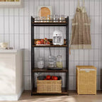 Étagère de boulanger à 4 niveaux pour cuisine avec rangement, étagère de micro-ondes industrielle, bar à café pour petits espaces, étagère de rangement de cuisine autonome