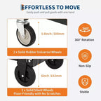 Diable convertible 2-en-1, chariot pliable de 300 kg avec roues, sangles élastiques, diable pliable en acier au carbone pour entrepôt
